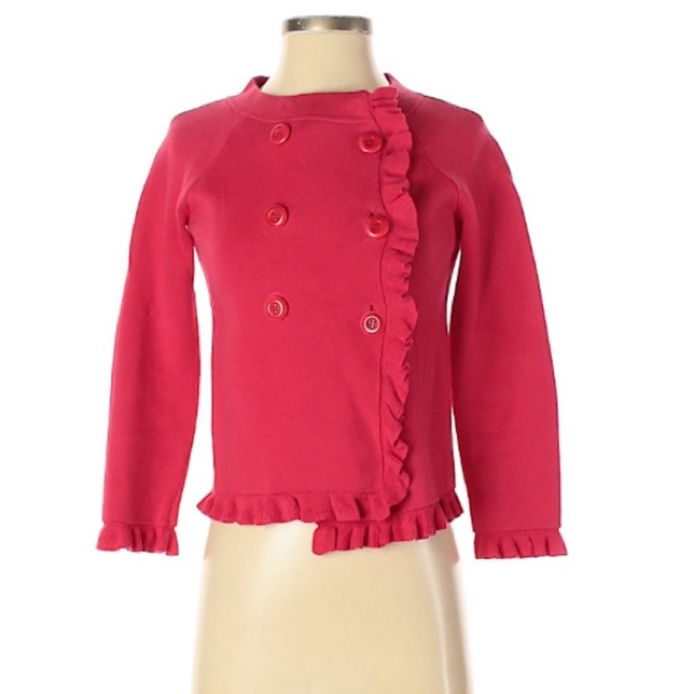 JCrew pink cardigan sweater